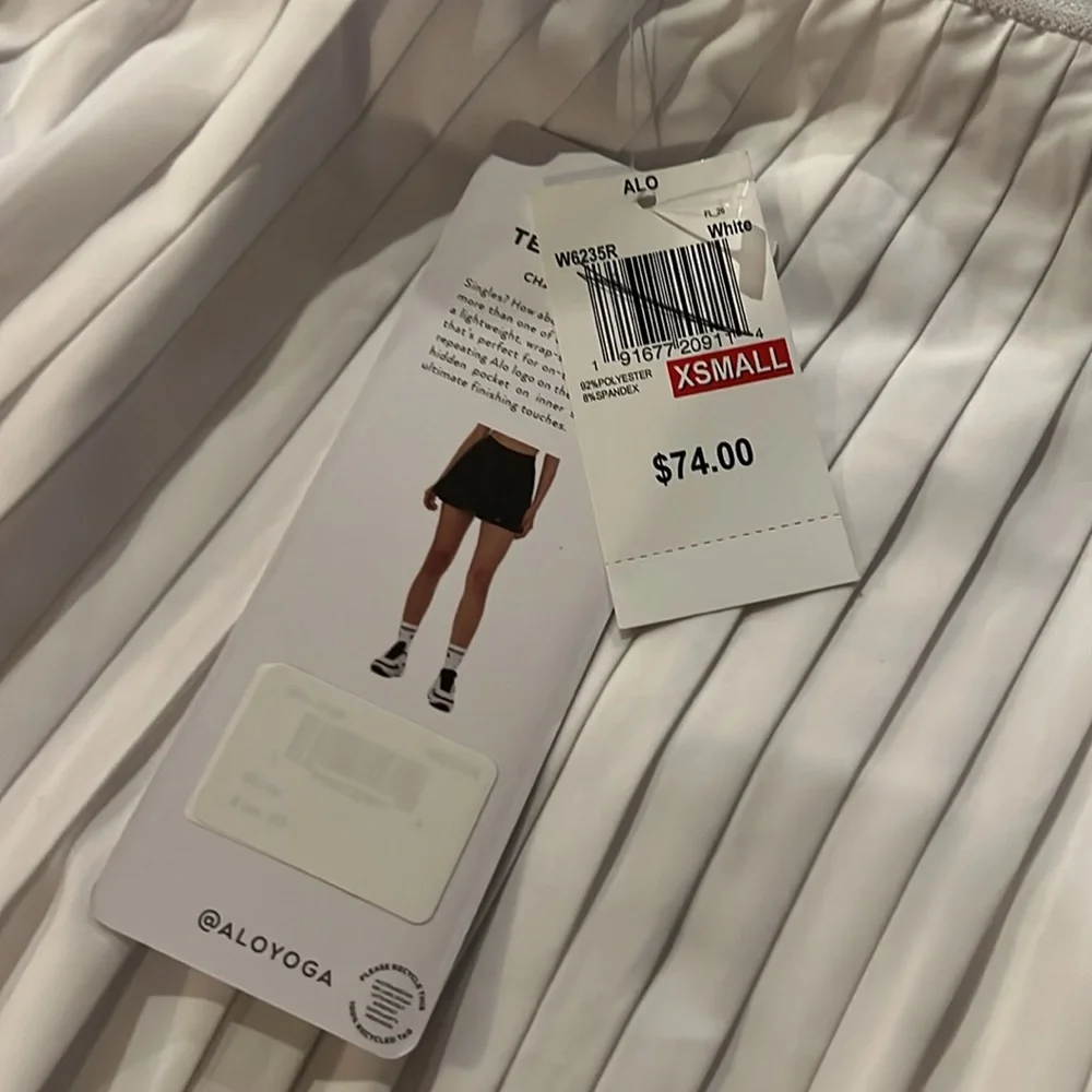 White tennis skirt